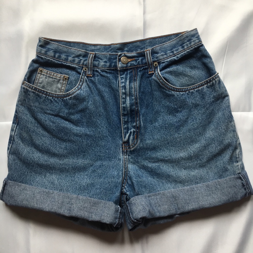 Vintage Bill Blass high rise jean shorts